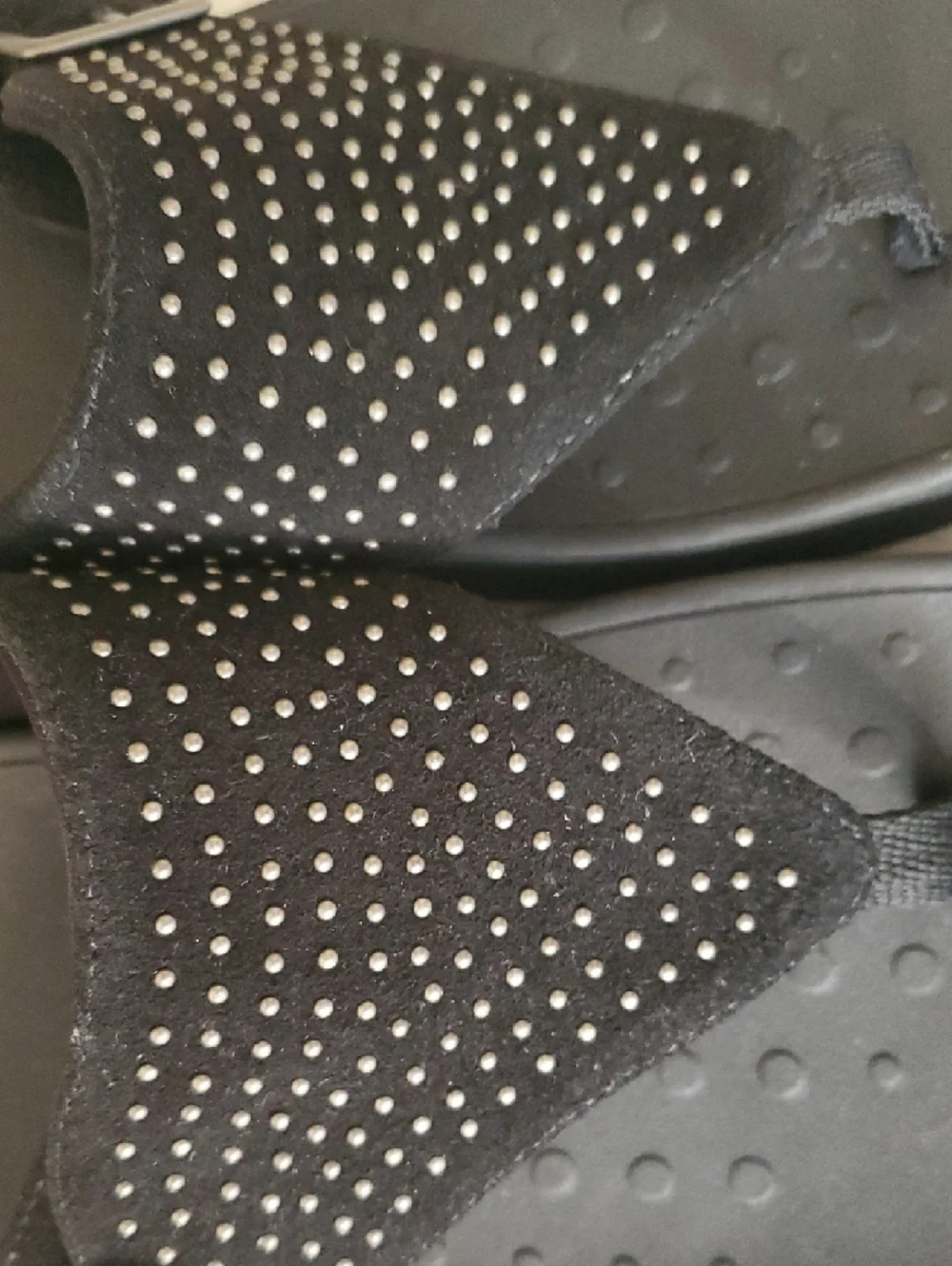 Vionic Black Studded Suede Toe-Post Sandals - Picture 5 of 14
